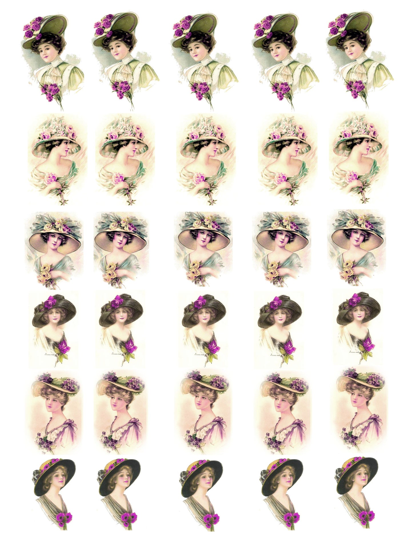 Victorian Lady Decal Sheet