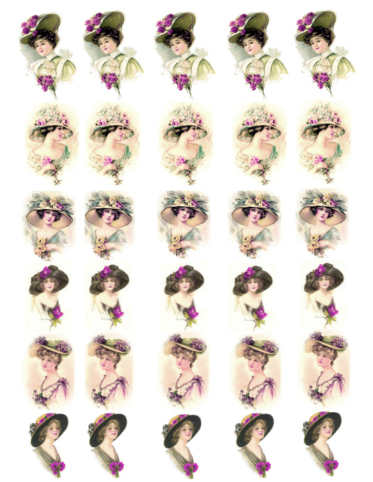Victorian Lady Decal Sheet