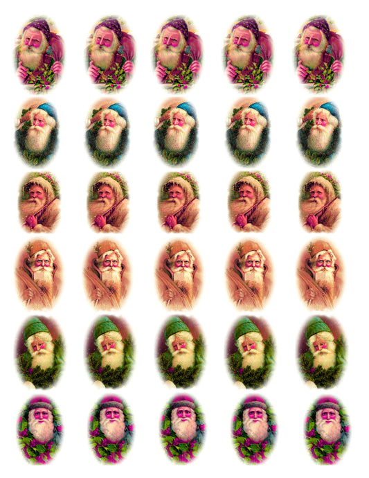 Victorian Santa Decal Sheet