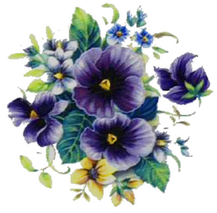 Purple Pansy Cluster VD018